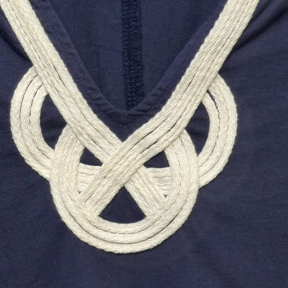 Lilly Pulitzer Navy Blue Dress with Cream Detailing sz XS - Picture 3 of 5